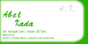 abel kada business card